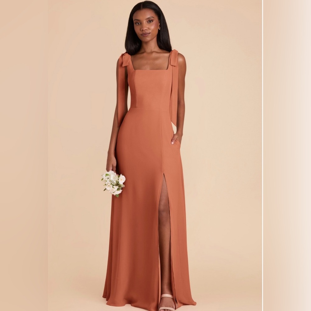 Birdy Grey Terracotta Maxi Dress with Shoulder Ties